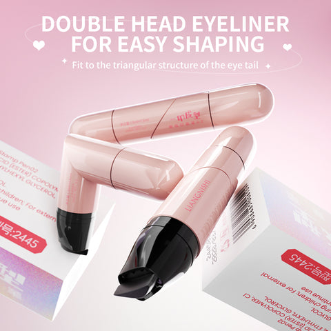 HeartLine™ |Delineador De Ojos Líquido 2 En 1 En Forma De Corazón, De Doble Punta, Mate, Resistente Al Agua, Negro Y Marrón 🛒🔥🎁 |Envío GRATIS - 40% DE DESCUENTO|