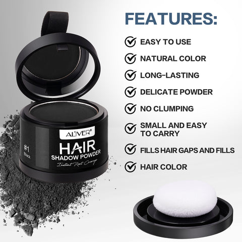 HairBlend™| Polvo para Sombras de Cabello Resistente al Agua, Polvo para Retoque de Raíces, Color de Cabello para Cubrir Canas, para Mujeres y Hombres 🛒🔥🎁 |Envío GRATIS - 40% DE DESCUENTO|