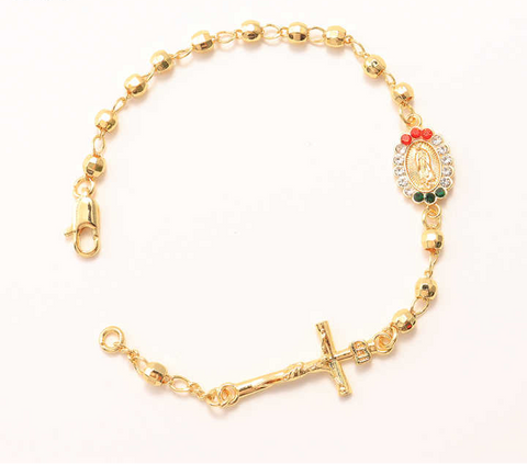 DivineBracelet™ | Pulsera De Oro Laminado de 14K Con Dije De La Virgen Maria Y Crucifijo de Jesus 🛒🔥🎁 |Envío GRATIS - 40% DE DESCUENTO|