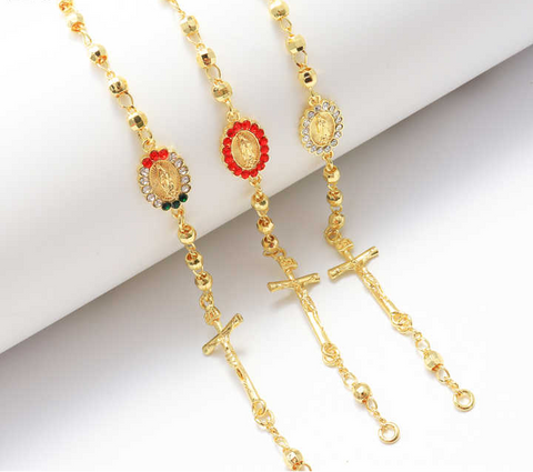 DivineBracelet™ | Pulsera De Oro Laminado de 14K Con Dije De La Virgen Maria Y Crucifijo de Jesus 🛒🔥🎁 |Envío GRATIS - 40% DE DESCUENTO|